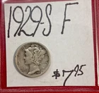 1929-S Mercury Silver Dime (F) Fine Condition! ENN Coins