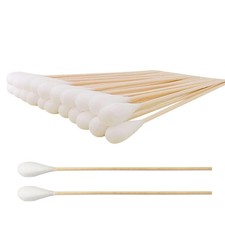 6 Inch Long Cotton Swabs Large Size 200Pcs for Pets, Gun Cleaning or Makeup