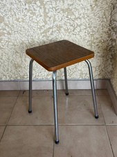 Tabouret en formica, vintage, marron