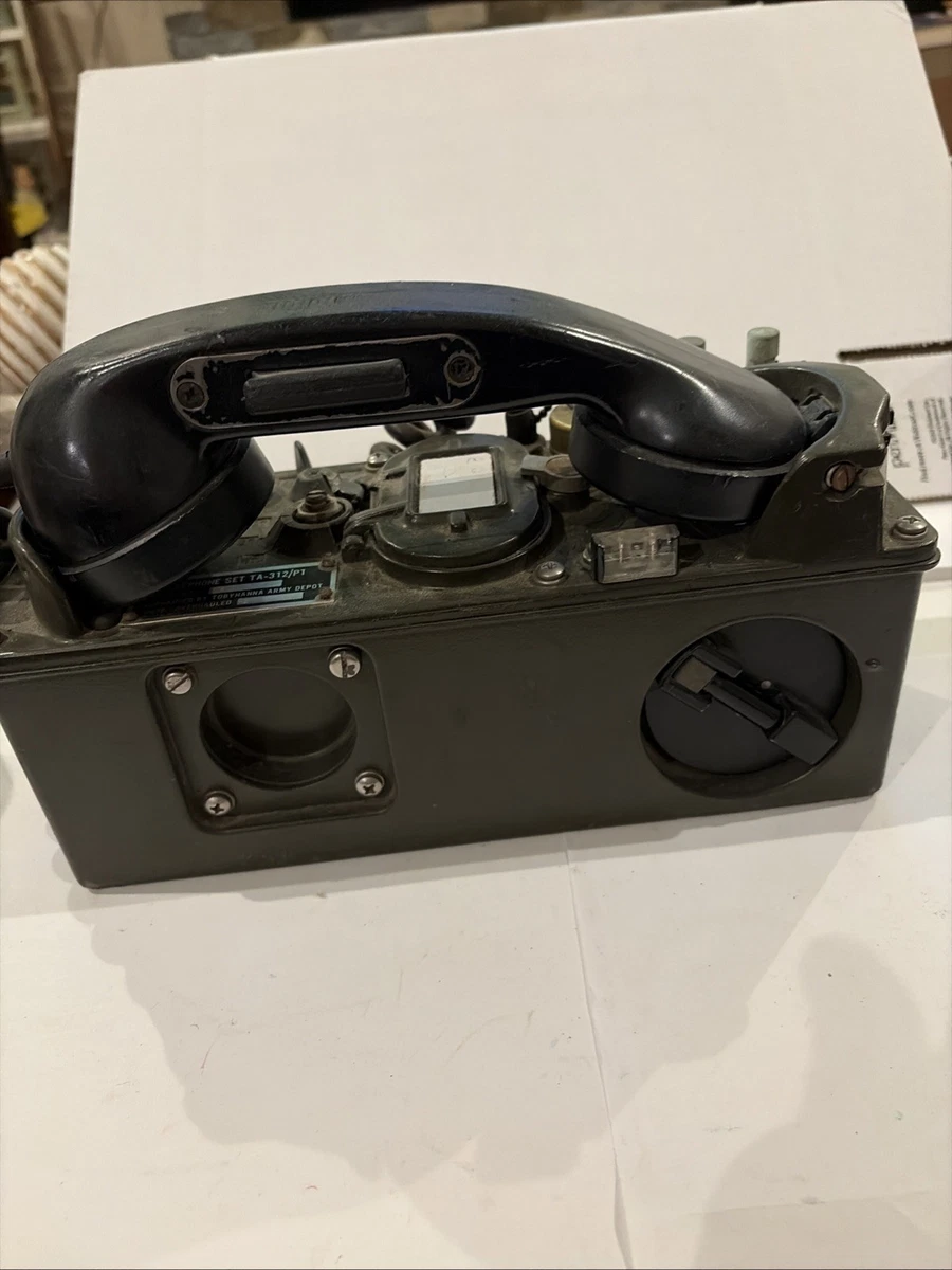 A1062 ジャンク品 米軍 野戦電話 TA-312/PT アンティーク TELEPHONE SET