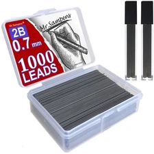 1000 X 0.7mm lead refill 2B Mechanical Pencil Refill Automatic Pencil Lead Black