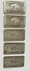 1 Troy oz .999 Nickle American Buffalo Bullion Ingot Bars (5 Bars)
