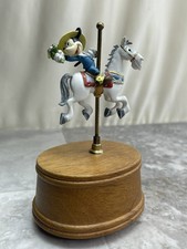 Mickey Mouse Horse Carousel Music Box by Willitts TESTED Walt Disney Co #63026 Mickey Mouse Horse Carousel Music Box by Willitts TESTED Walt Disney Co #63026