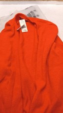 Blood orange cardigan with wrap around collar