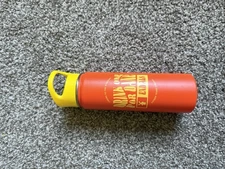 Dutch Bros Coffee Drink One for Dane Orange & Yellow Stainless Steel Bottle 20oz