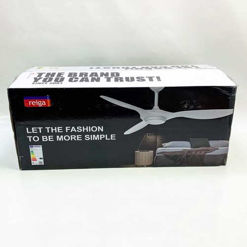 Ventilador de techo reiga 132 cm, blanco brillante, con luz LED regulable, - Imagen 8 de 9