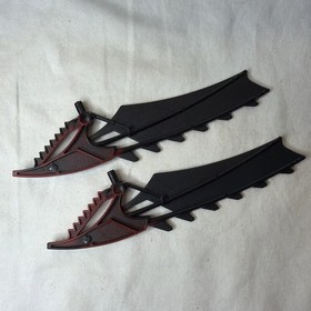 LEGO Bionicle Antroz Wing Blades Black Marbled Dark Red Part 60350pb01 Lot of 2