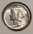 Beautiful 1941 S Mercury Silver Dime Choice BU