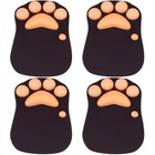  4pcs Supple Cat Paw Pad Office Mouse Cushion Decorative Mouse Pad Home Office