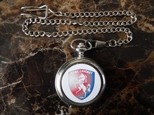 KENT CRICKET CLUB CHROME POCKET WATCH WITH CHAIN