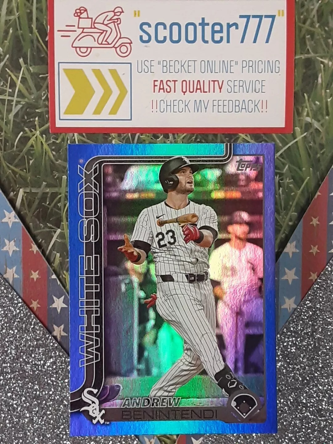 2025 Topps~#344⭐️ANDREW BENINTENDI⭐️《"BLUE" Foilboard 》#/150~WHITE SOX STAR VET
