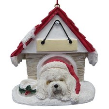 BICHON FRISE  DOGHOUSE ORNAMENT   4