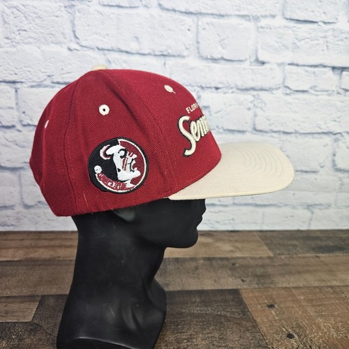 Vintage Florida State Seminoles Script NCAA Zephyr Snapback Hat - Picture 4 of 6