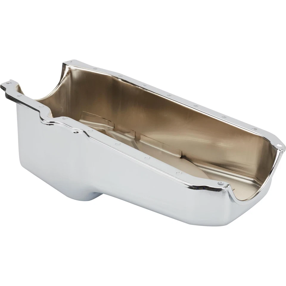 Pan de aceite cromado, se adapta a Chevy 1986-up bloque pequeño Foto 3 de 4