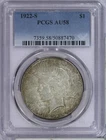 1922-S Peace Dollar $1 PCGS AU58 - Handsomely Toned!