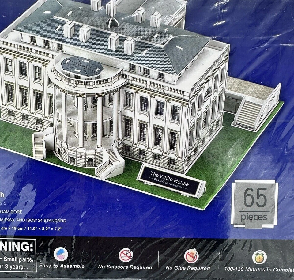 Cubic Fun The White House 65pcs 3D Puzzle DIY Architecture Model Building Kit - Image 2 of 4