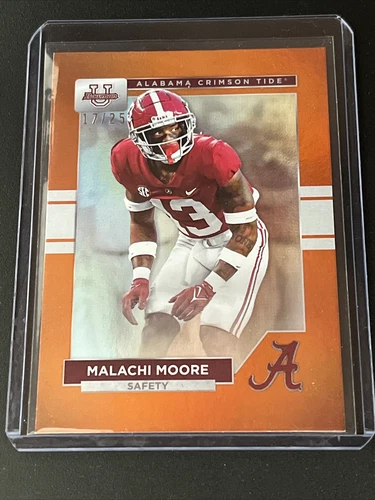 2023 Bowman University Alabama Crimson Tide - Orange Foil #64 Malachi Moore /25 (RC)