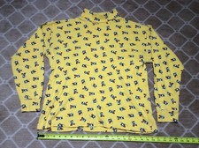 VTG Large Mickey  Co Mickey Mouse All Over Print Turtleneck Light Sweater Top