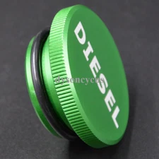 Diesel Billet Aluminum Fuel Cap Strange Magnetic Green For 2013-2018 Dodge Ram