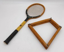 Vintage Wilson Mary Hardwick Flight Wood Tennis Racquet Strata Bow w/ Frame NICE