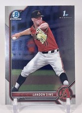 2022 1st Bowman Chrome Landon Sims Refractor. BDC-72.