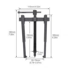 8'' 2 Jaw Bearing Puller Bushing Gear Extractor Car Auto Motorcycle Remover Tool