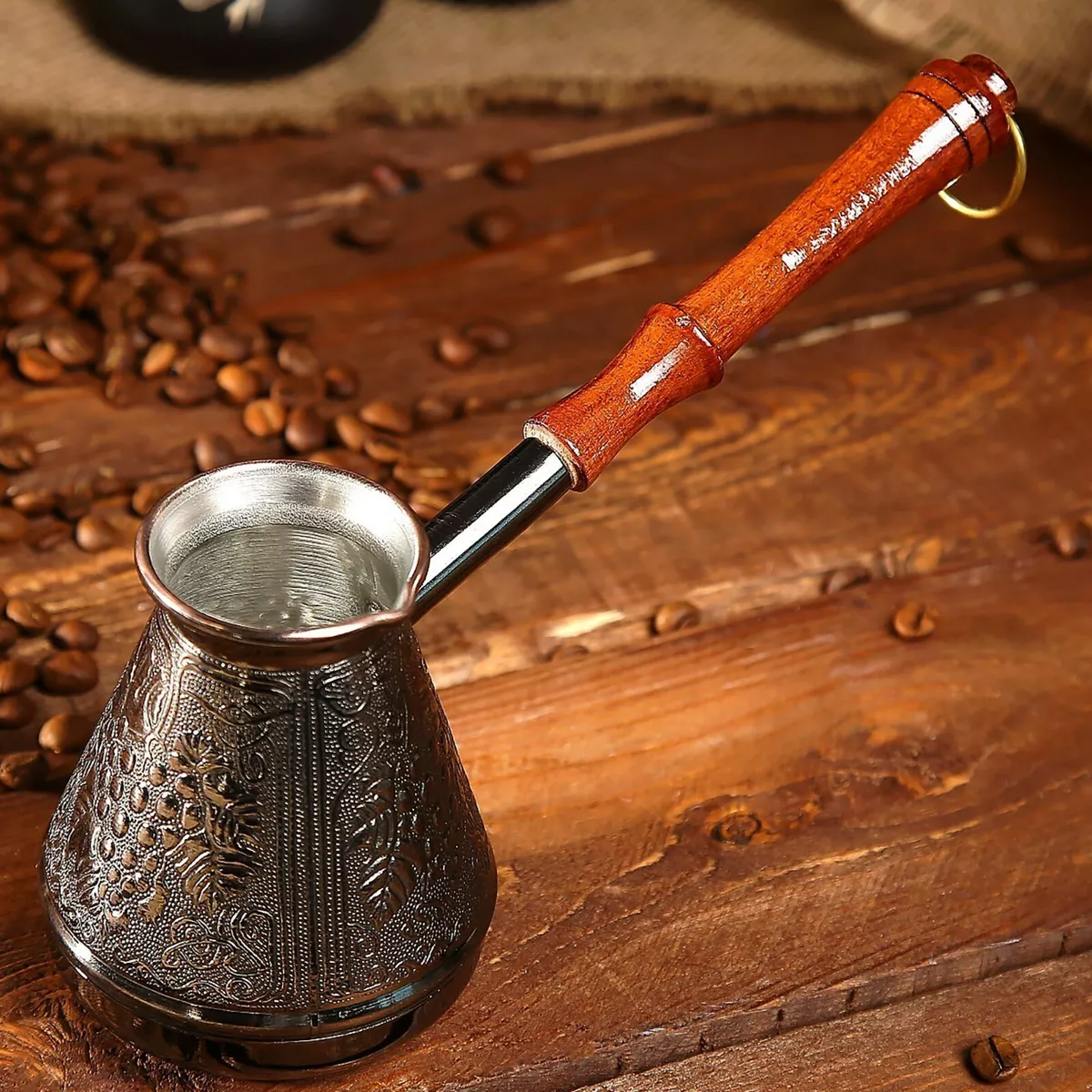 Turka Coffee Maker 10 oz - Turkish Cezve Coffee Pot Copper 300 ml