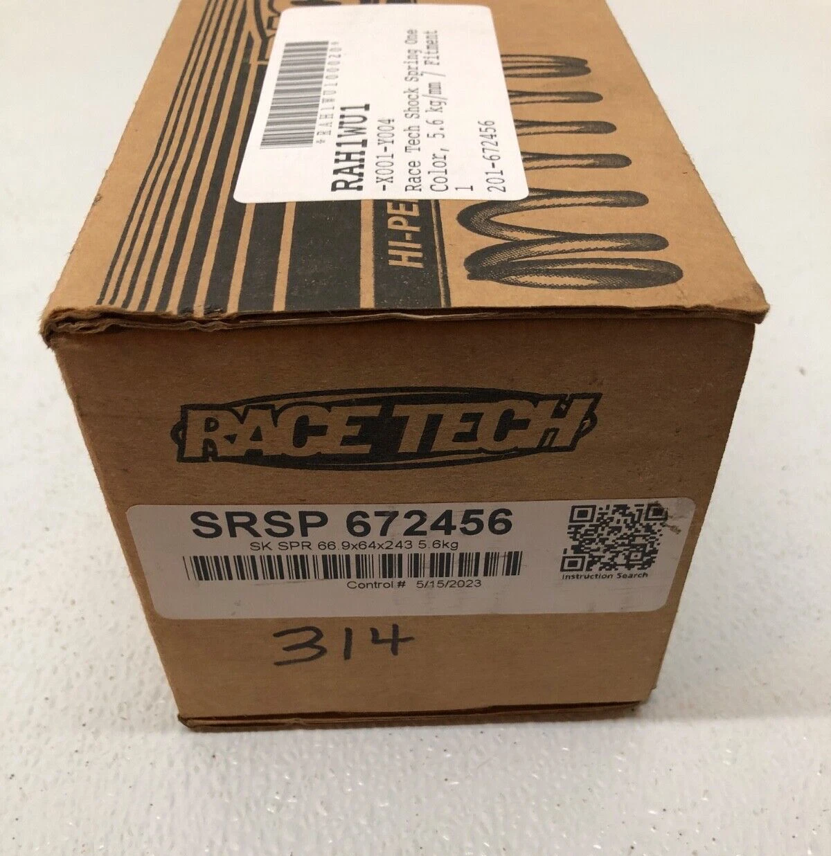KkKkさん専用 Race Tech Shock Spring 5.6 kg/mm 314 LB SRSP 672456 for