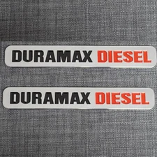 For Duramax Diesel Emblems Badge Chrome Red -2x