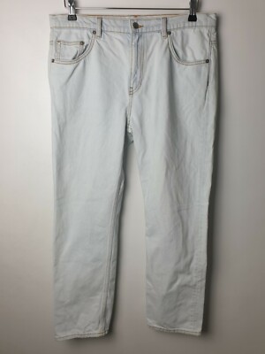 Arket Damen Gr. 32 Regular Cropped Bleached Bio Baumwolle Denim Jeans Freizeit