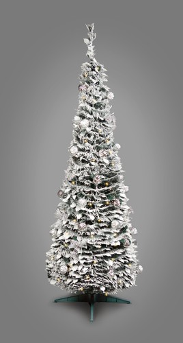 Best Artificial Frosted Pre-Lit Battery Pop-Up Pre-Decorated Christmas Xmas Tree - Picture 5 of 7