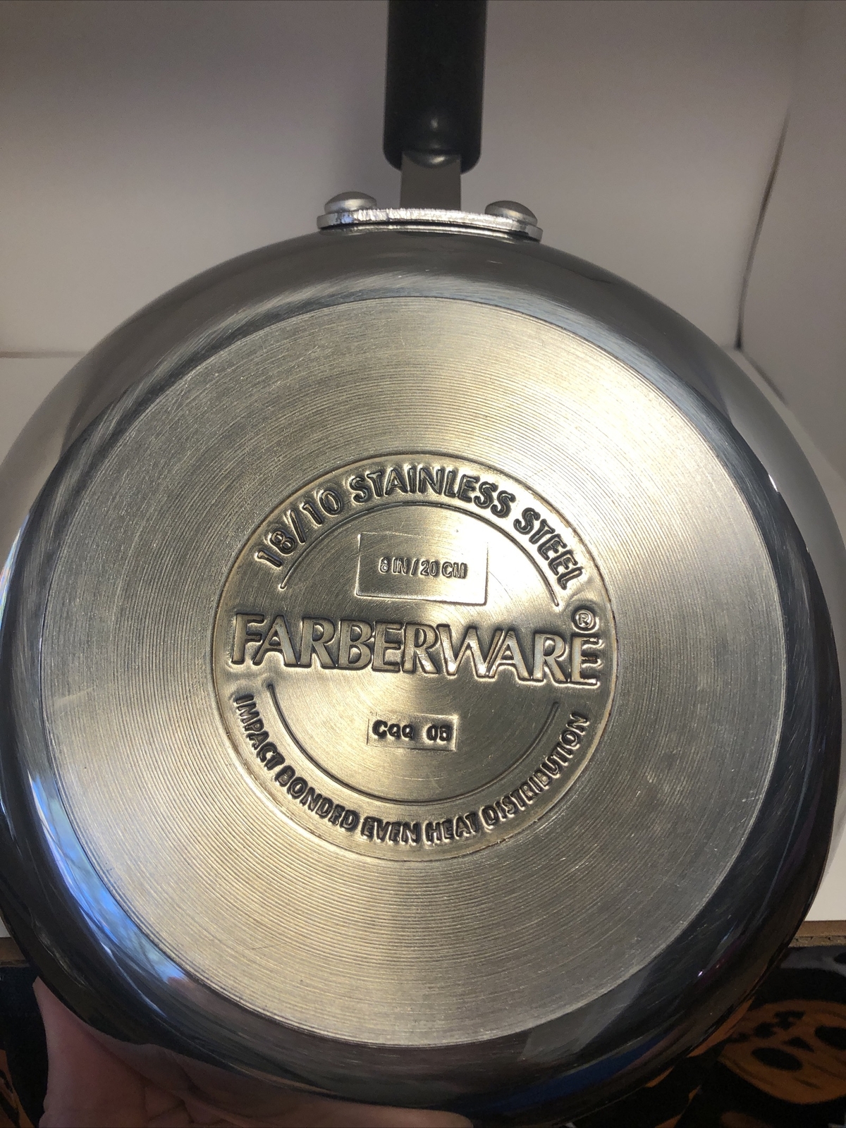 Farberware 18/10 Stainless Steel 8" Skillet Impact Bonded Even Heat