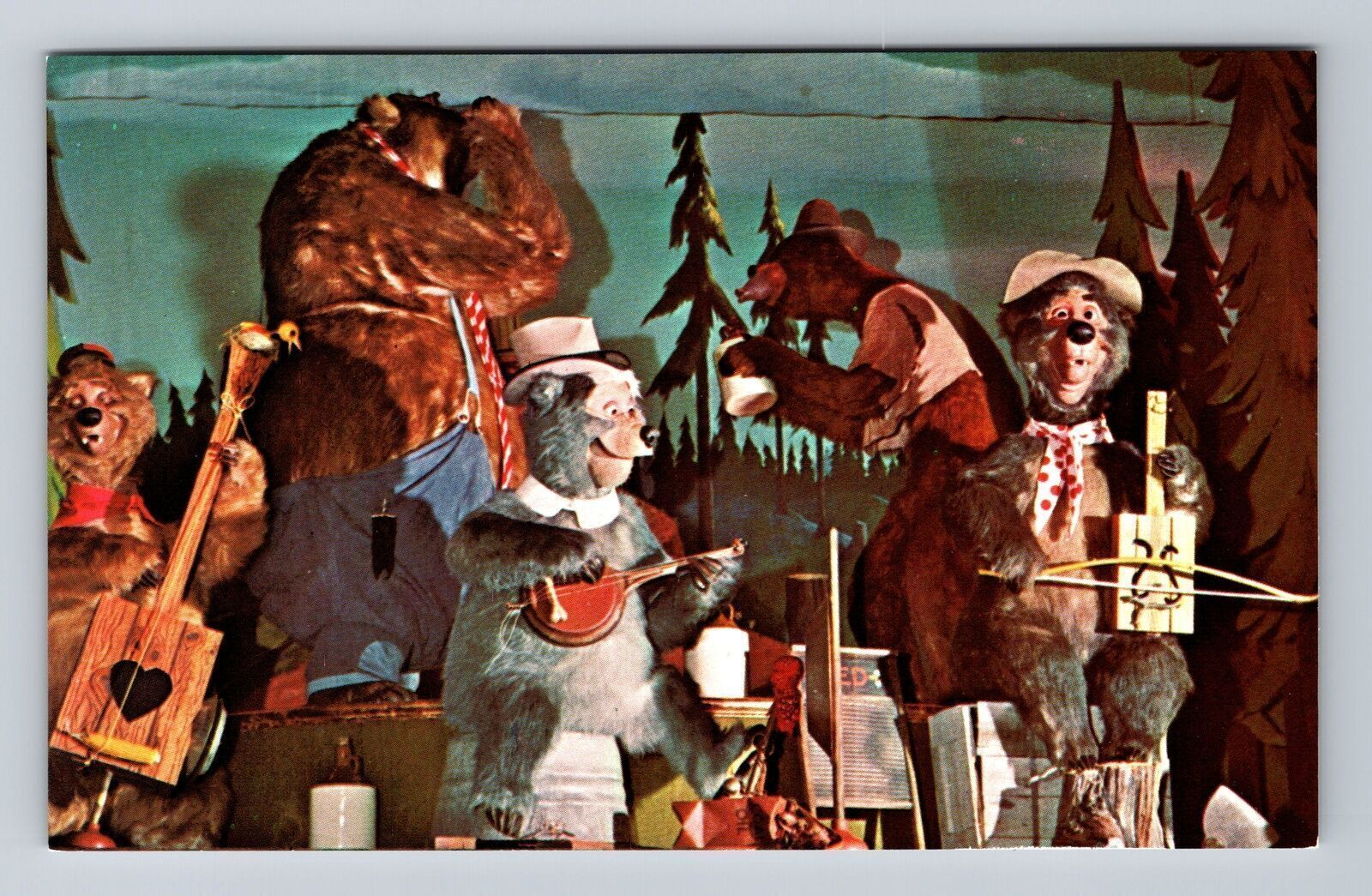 Vintage Disney World Orlando Florida Country Bear Jamboree Postcard