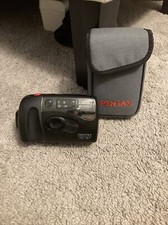 Vintage Pentax PC-313 Point and Shoot AF 35mm Film Camera w/Case Tested