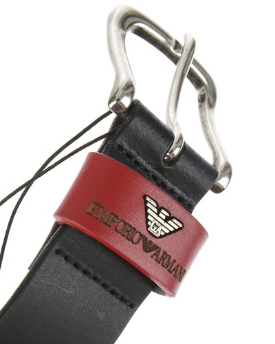 Cinturón Emporio Armani Cuero ITALIA Hombre Negro Y4S198 YDD4G 83365 Talla 110 OFERTA - Imagen 6 de 11