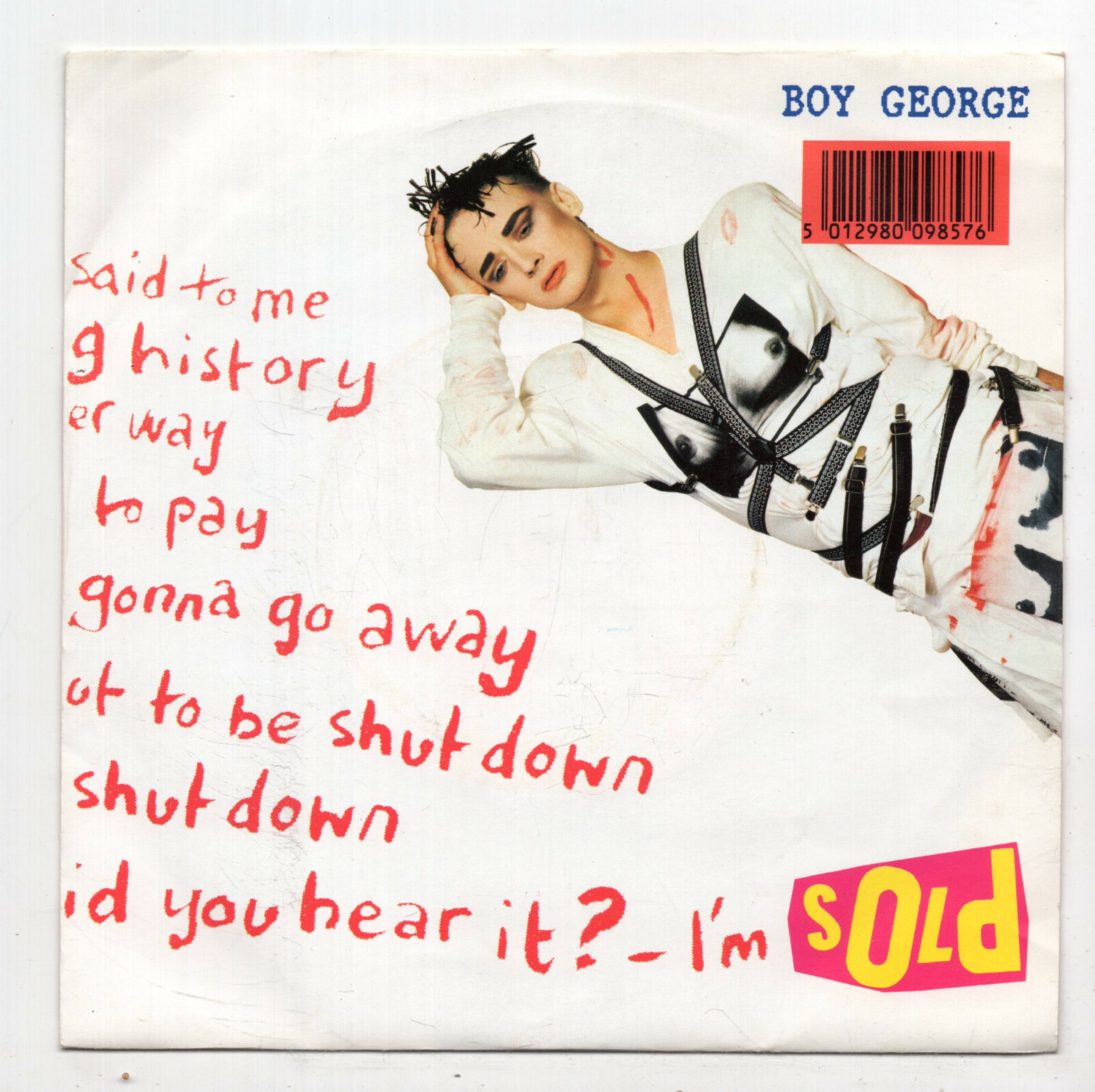 (E847) Boy George, Sold - 1987 - 7"" vinyl