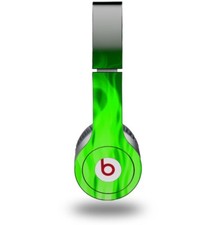 Skin for Beats Solo HD Headphones Fire Green by WraptorSkinz