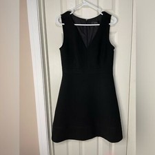 J Crew Black V Neck A Line Sleeveless Career Peppy Dress Size 6