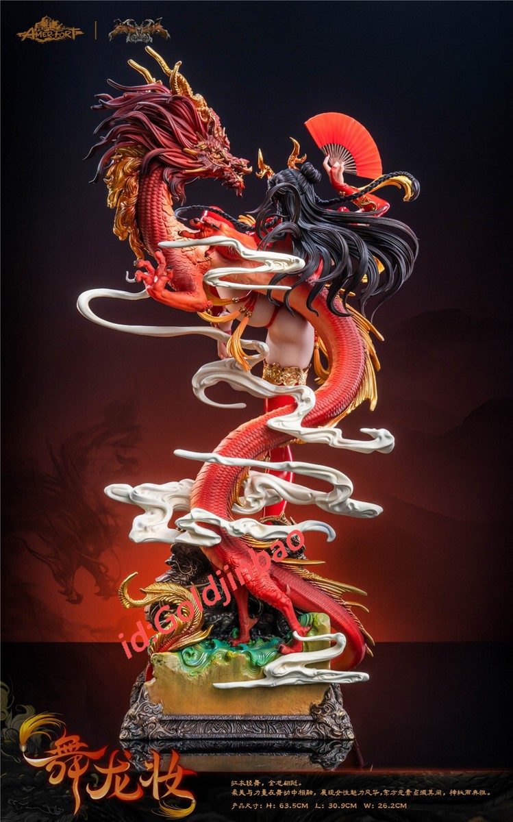 Amerfort x PIJI STUDIO 1/4 Dragon Dance Girl Statue In Stock PU H