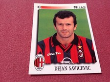 FIGURINA CALCIATORI PANINI CON VELINA NUOVA 1997/98 MILAN SAVICEVIC 230