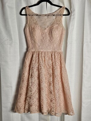 MORI LEE Blush Lace Short Sleeveless Illusion Formal/Bridesmaid Dress sz 4 | eBay MORI LEE Blush Lace Short Sleeveless Illusion Formal/Bridesmaid Dress sz 4 | eBay