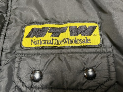Vintage Swingster National Tire Wholesale Black Nylon Insulated Jacket Mens XL - Picture 4 of 6