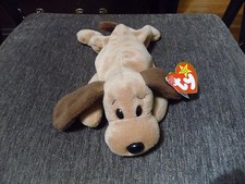RARE Original TY "Bones" the Dog Beanie Babies 1994/1993 Baby PVC With Errors