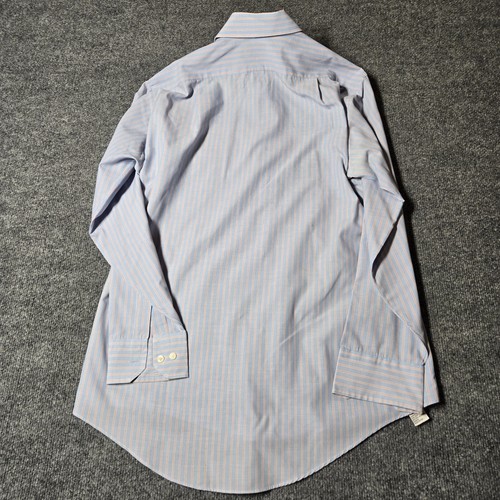 Vintage 80s Van Heusen Dress Shirt Mens 15.5 32/33 Blue Striped Allyn St George - Picture 2 of 7