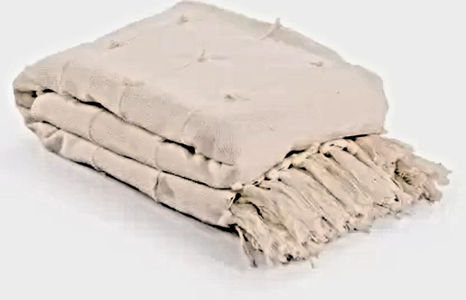 Indian Blanket Hand Block Print Throw Sofa Cotton Bohomian Bedding Decor Blanket - Image 3 of 4