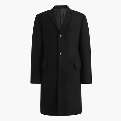 New JCREW $398 Mens Size 40 Thompson Topcoat in Black $398 H1012