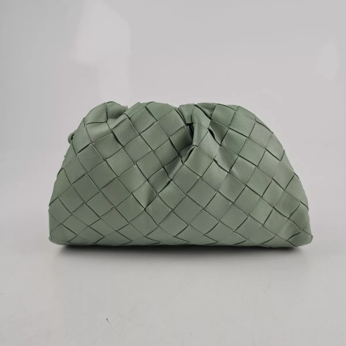 Buy BOTTEGA VENETA Mini Pouch 20 in Basket-Weave Sling Bag, Green Color  Women