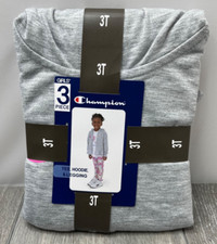 3pc Champion CAW951 Girls Heavyweight Tee, Hoodie  Legging Set Multicolor Sz 3T