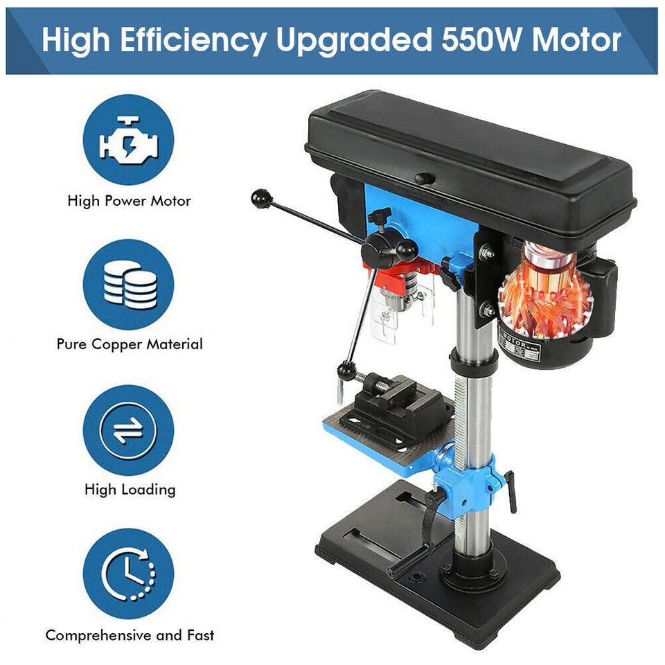 550W Integrated Laser Bench Drill Press Benchtop Drill Press High