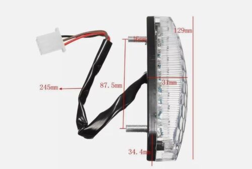 Feu Arrière LED Universel 12V pour Moto et Scooter - Picture 2 of 4